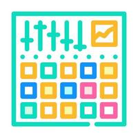 equalizer device color icon vector illustration flat