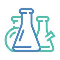 flasks lab tools color icon vector illustration