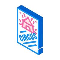 circus poster isometric icon vector illustration color