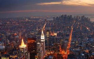 Manhattan night  view