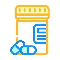 pills package color icon vector illustration color