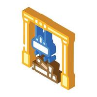 sorting metals isometric icon vector illustration