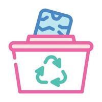 reuse solid waste color icon vector illustration