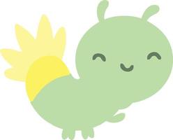 cute cartoon glow bug vector