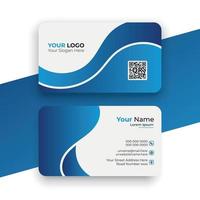 Modern gradient blue business card design vector template