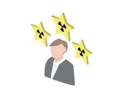 toxic superstar that can affect to toxic culture at workplace vector