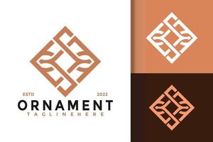 Abstract Luxury Ornate Modern Logo Design  Vector Template