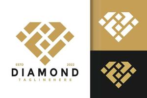 Abstract Diamond Elegant Modern Logo Design  Vector Template