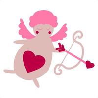 valentine cherub cupid vector