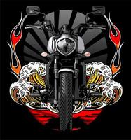 touring motorcycle front view... vector