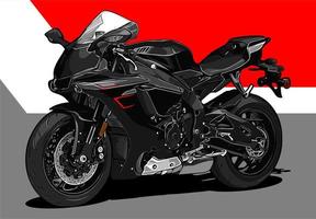 black sport motorbike vector ...