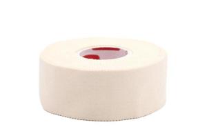 Medical bandage roll isolated on white background photo