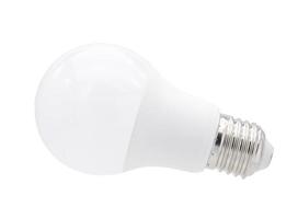 White light bulb isolated on white background photo