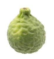 Green bergamot isolated on white background photo