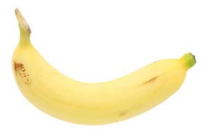 Plátano maduro fruta aislado sobre fondo blanco. foto