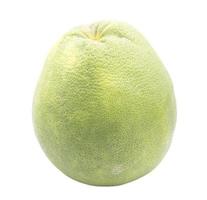 Green pomelo fruit isolated on white background photo