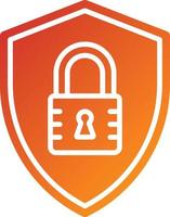 Lock Shield Icon Style vector