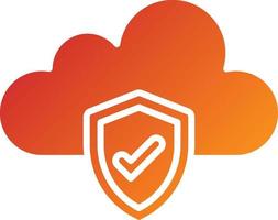 Cloud Security Icon Style vector