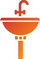 Hair Wash Sink Icon Style vector