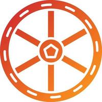 Wooden Wheel Icon Style vector