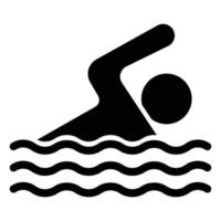 estilo de icono de natación vector