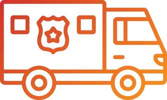 Police Van Icon Style vector