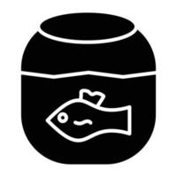 Fish Tank Icon Style vector