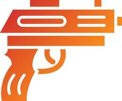 estilo de icono de pistola vector