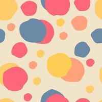 Seamless abstract pattern with hand-drawn dots arranged chaotically festive confetti and cute circles vector