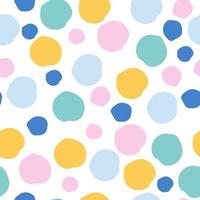 Seamless abstract pattern with hand-drawn dots arranged chaotically festive confetti and cute circles vector