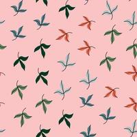 Cute botanical pattern. Seamless background in doodle style vector