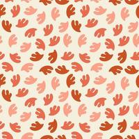 Seamless pattern with abstract shapes. Simple colored doodles vector