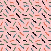 Seamless pattern with abstract shapes. Simple colored doodles vector