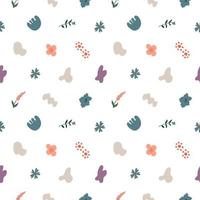 Abstract seamless pattern. Simple organic shapes vector