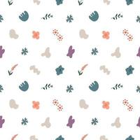 Abstract seamless pattern. Simple organic shapes vector