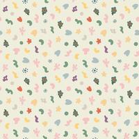 Abstract seamless pattern. Simple organic shapes vector