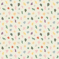 Abstract seamless pattern. Simple organic shapes vector