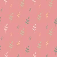 Cute botanical pattern. Seamless background in doodle style vector