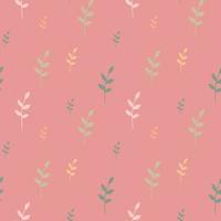 Cute botanical pattern. Seamless background in doodle style vector