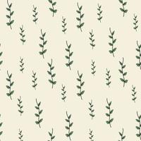 Cute botanical pattern. Seamless background in doodle style vector