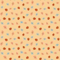 Seamless pattern with abstract shapes. Simple colored doodles vector