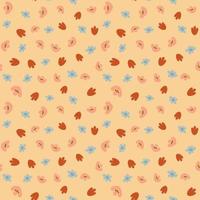 Seamless pattern with abstract shapes. Simple colored doodles vector