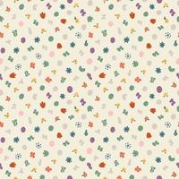 Seamless pattern with abstract shapes. Simple colored doodles vector