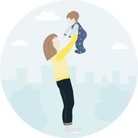 mother with child vector