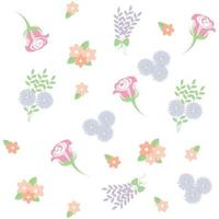 pattern with flowers vector