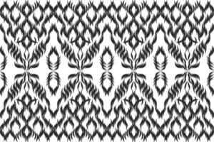 Ethnic Pattern Seamless Black and White Print Boho Textile Abstract Geometric. vector