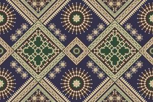 diseño tradicional geométrico étnico oriental para fondo, alfombra, papel pintado, ropa, envoltura, batik, tela, estilo bordado. vector