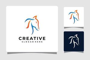 Horse Logo Template With Business Card Design Inspiration vector