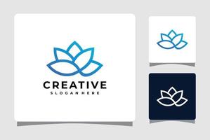 Beauty Lotus Flower Logo Template Inspiration vector