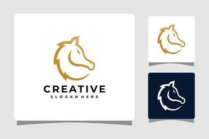 Horse Logo Template With Business Card Design Inspiration vector